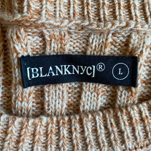 Blank NYC Heather Ribbed Crewneck Sweater - Size Large - - Picture 4 of 6